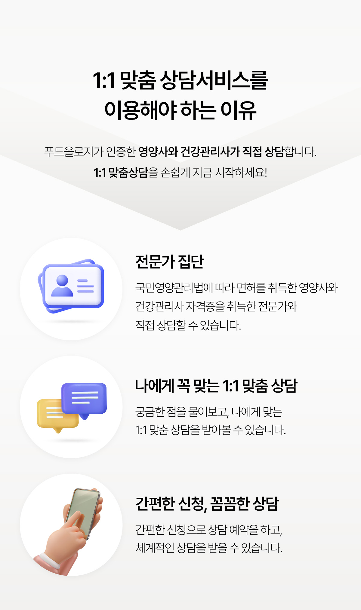 1:1맞춤 상담 서비스를 이용해야 하는 이유